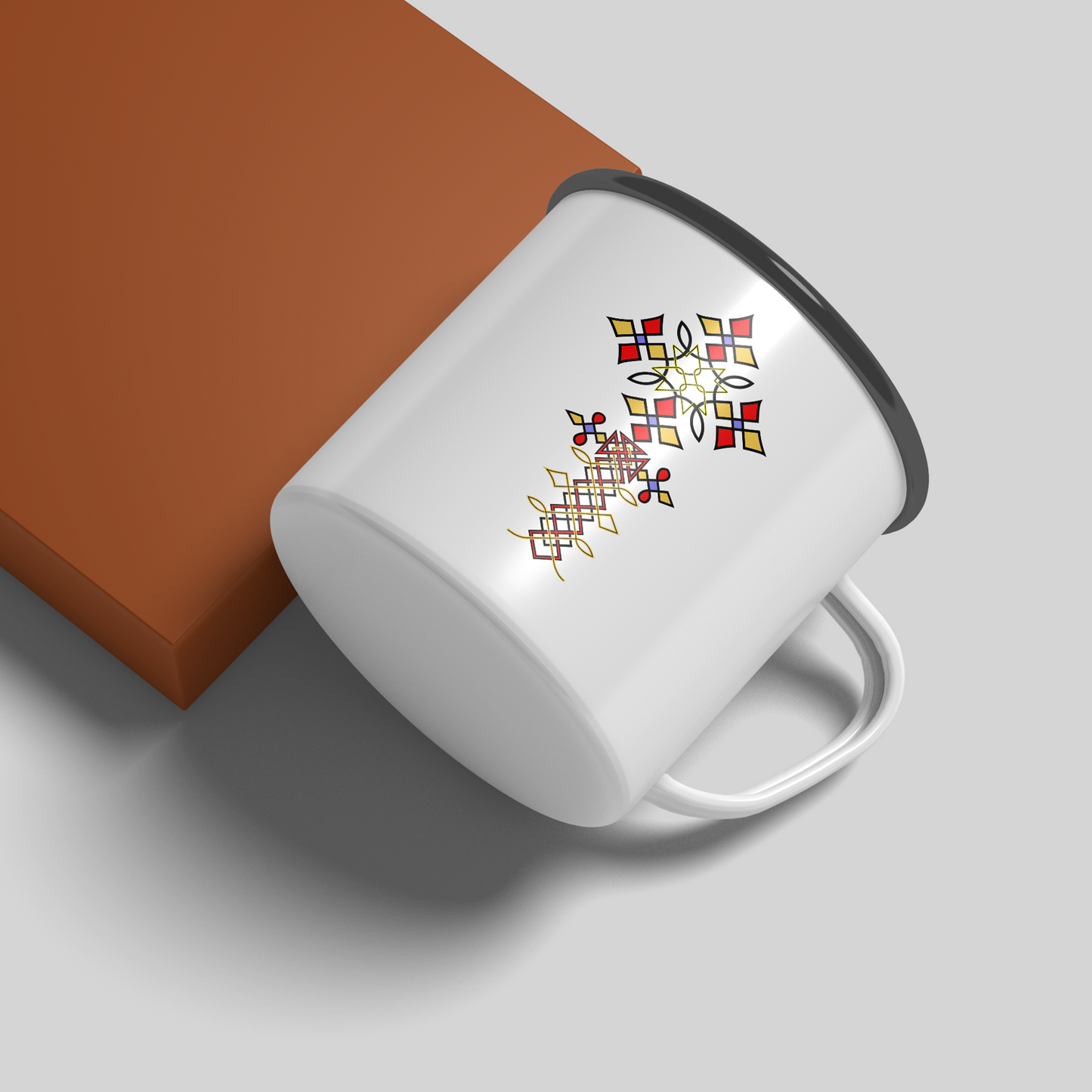 Ethiopian Cross Enamel 12 oz Mugs