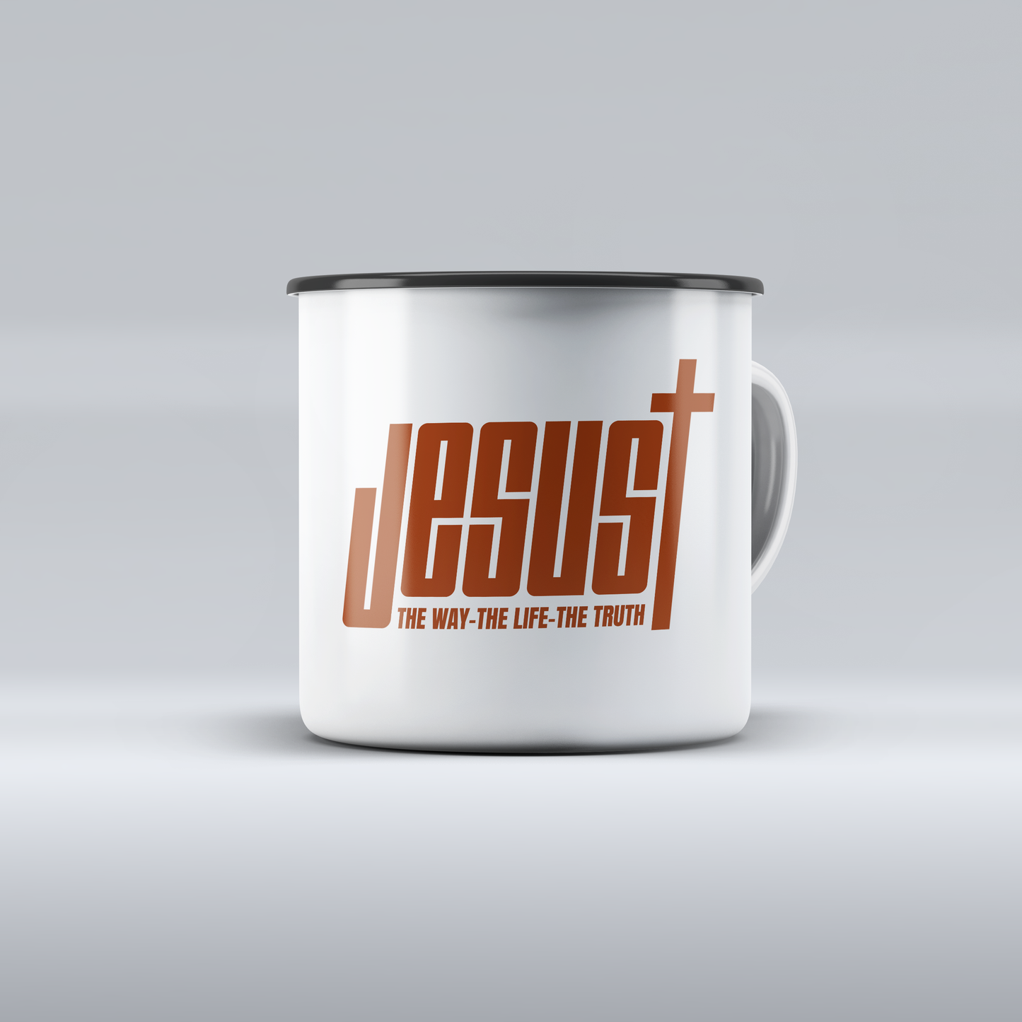 Jesus is the way Enamel 12 oz Mugs