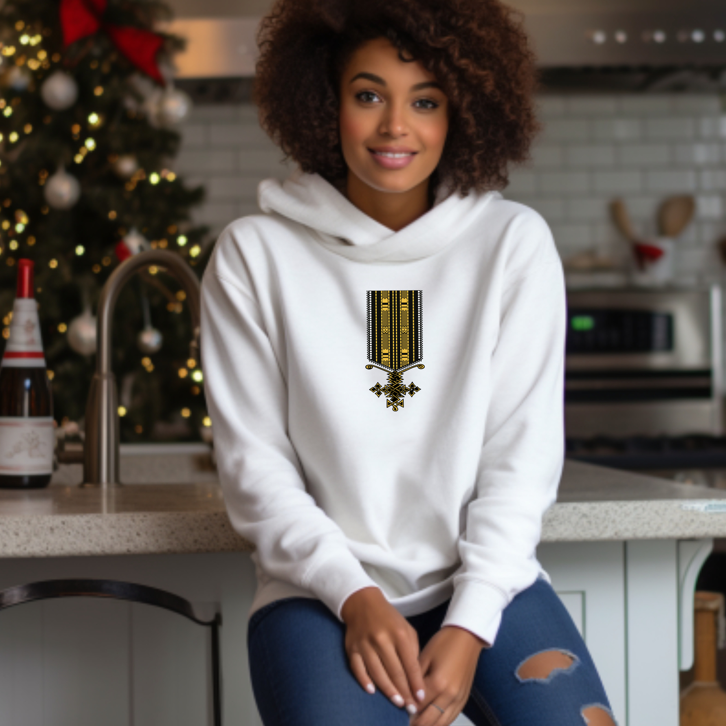 Ethiopian Stylish Cross Hoodie