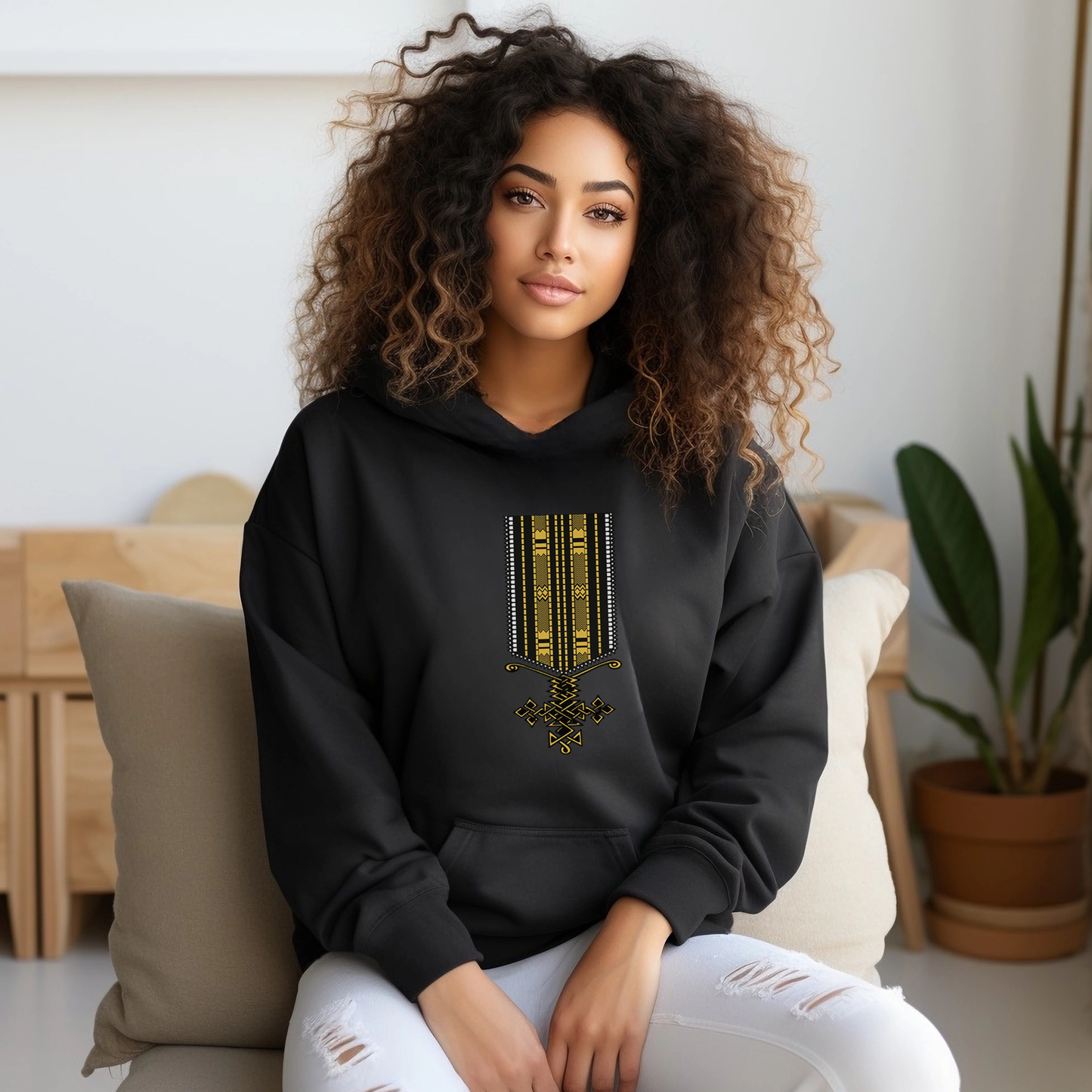 Ethiopian Stylish Cross Hoodie