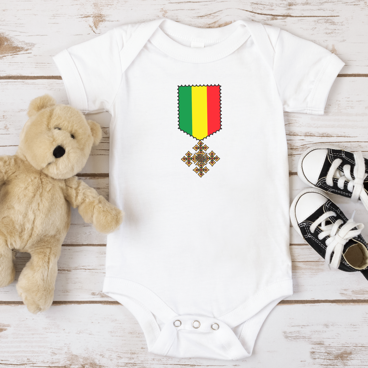 Ethiopian Orthodox Cross  infant - Baby Onesies