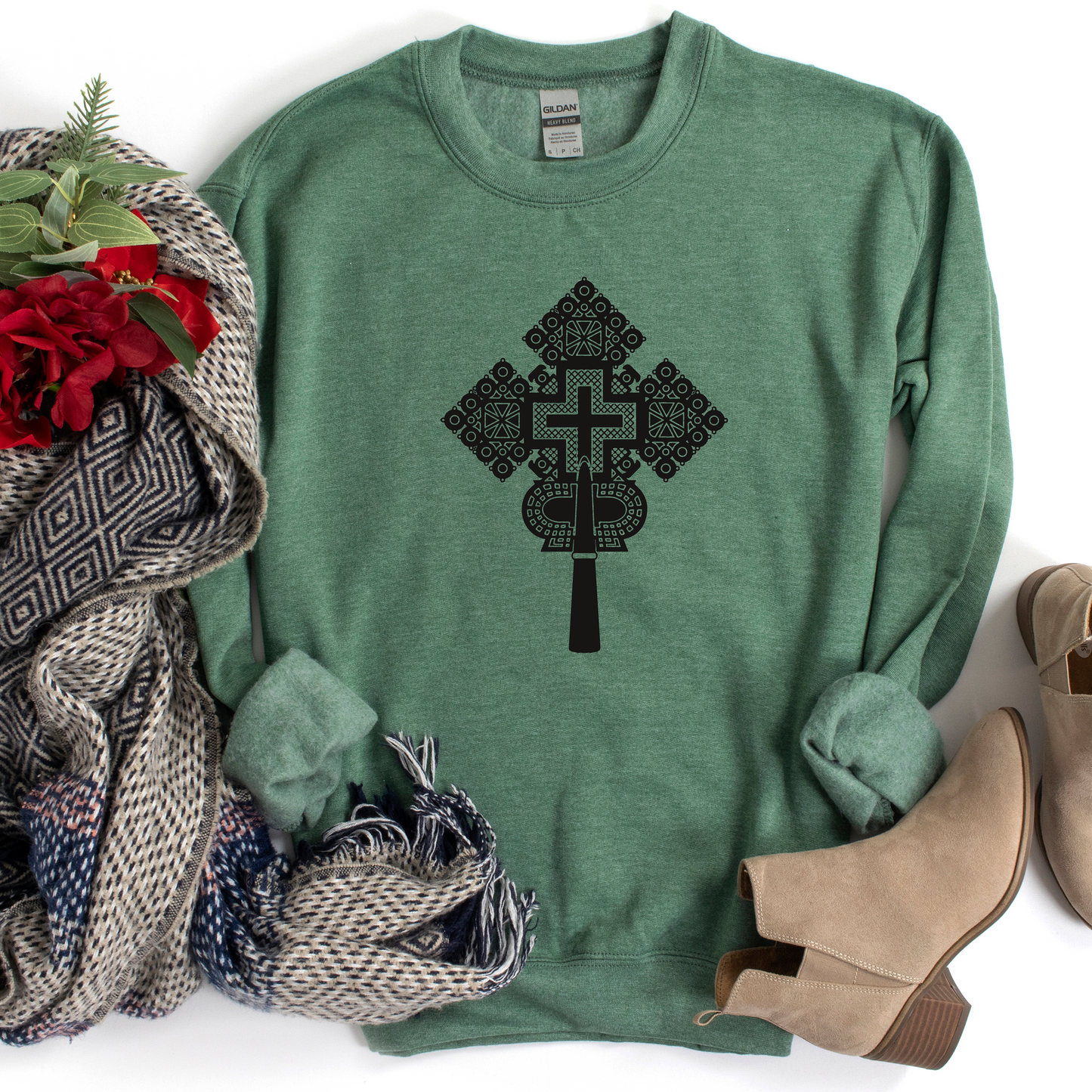 Ethiopian and Ertrian Orthodox Cross Sweatshirt