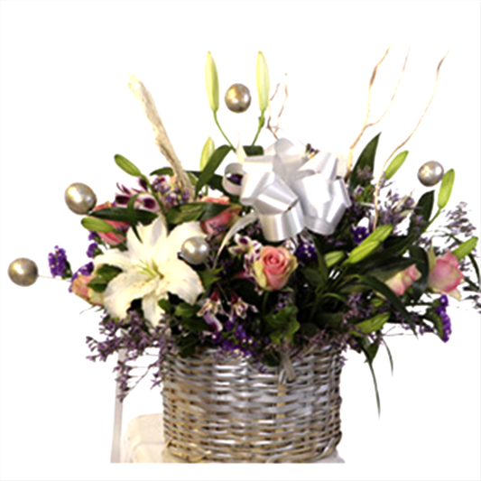 Funeral flower basket