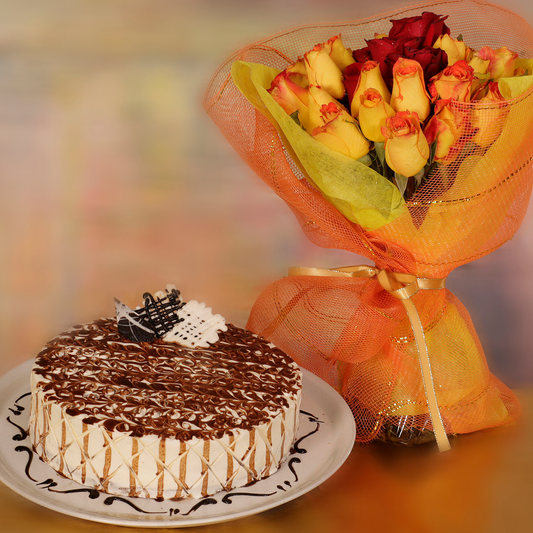 Blossom cake and flower