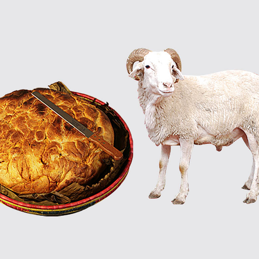 Traditional Ethiopian Bread and Sheep