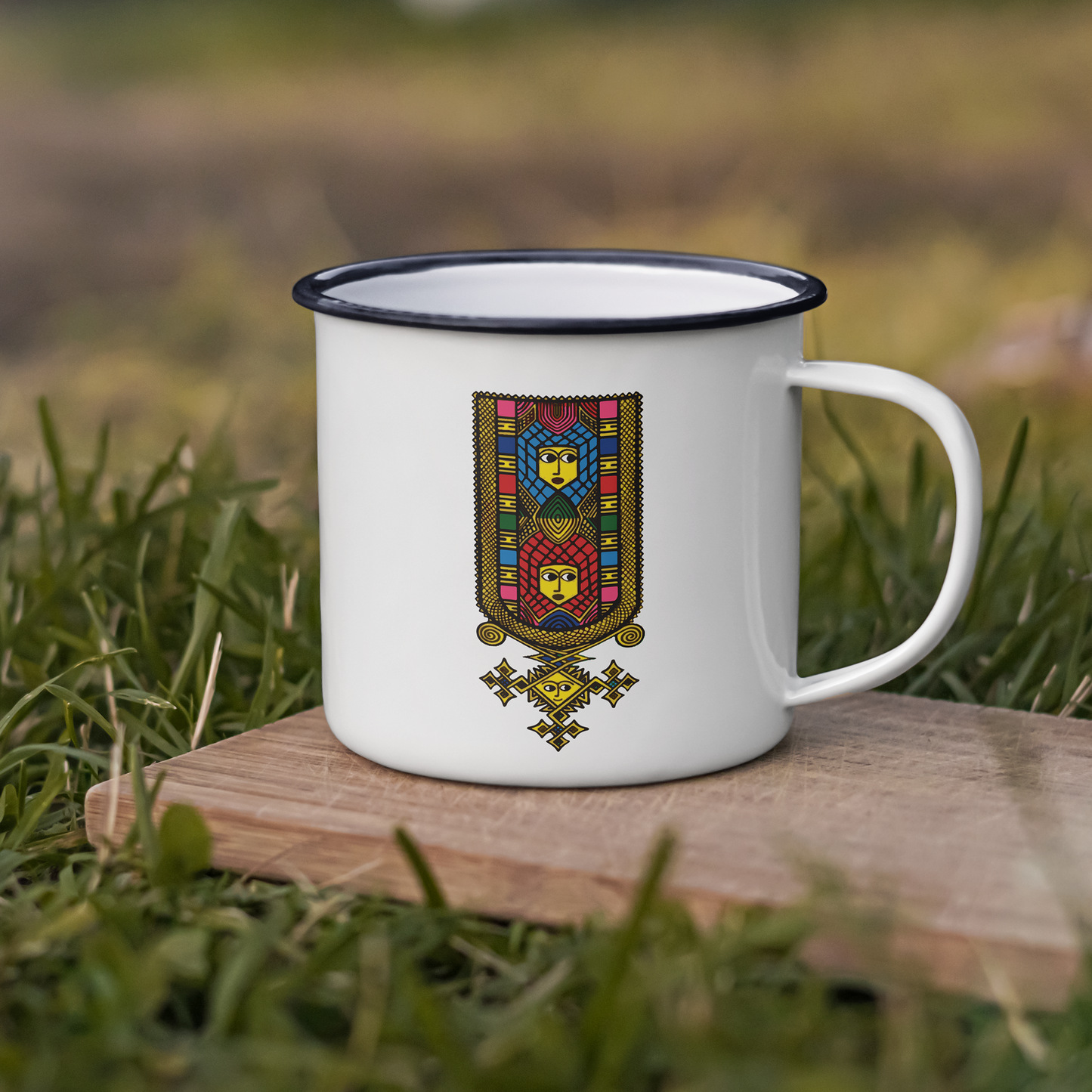 Ethiopian  and Ertrian Cross Enamel 12 oz Mugs