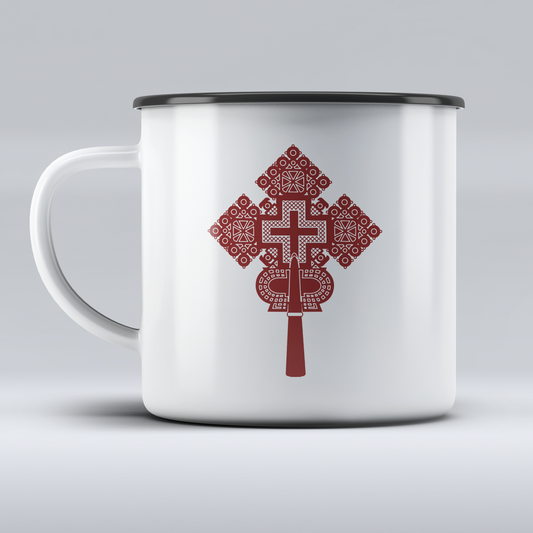 Ethiopian Eritrean Cross Enamel 12 oz Mugs