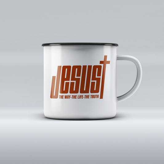 Jesus is the way Enamel 12 oz Mugs