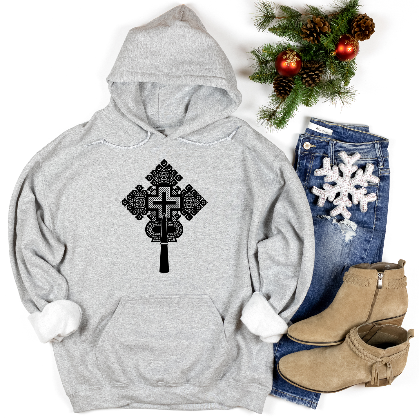 Ethiopian and Ertrian Orthodox cross  Hoodies