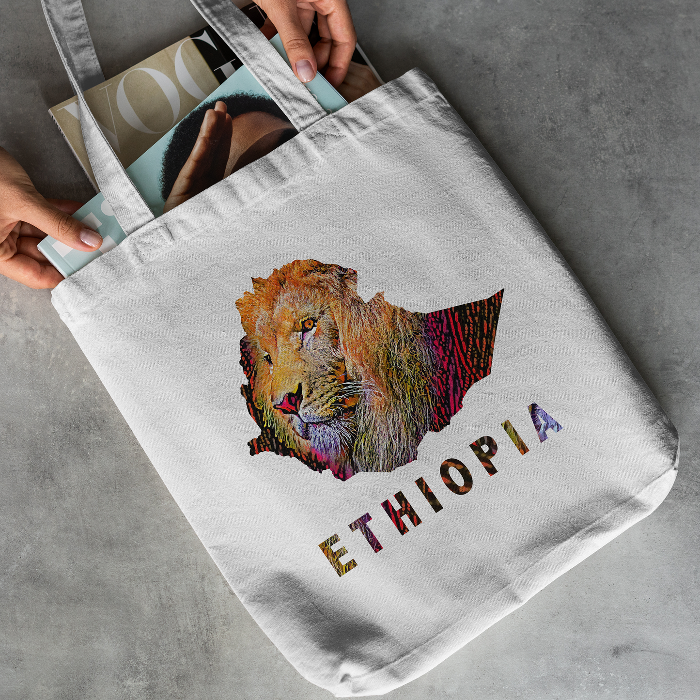 Ethiopia Lion Tote Bag