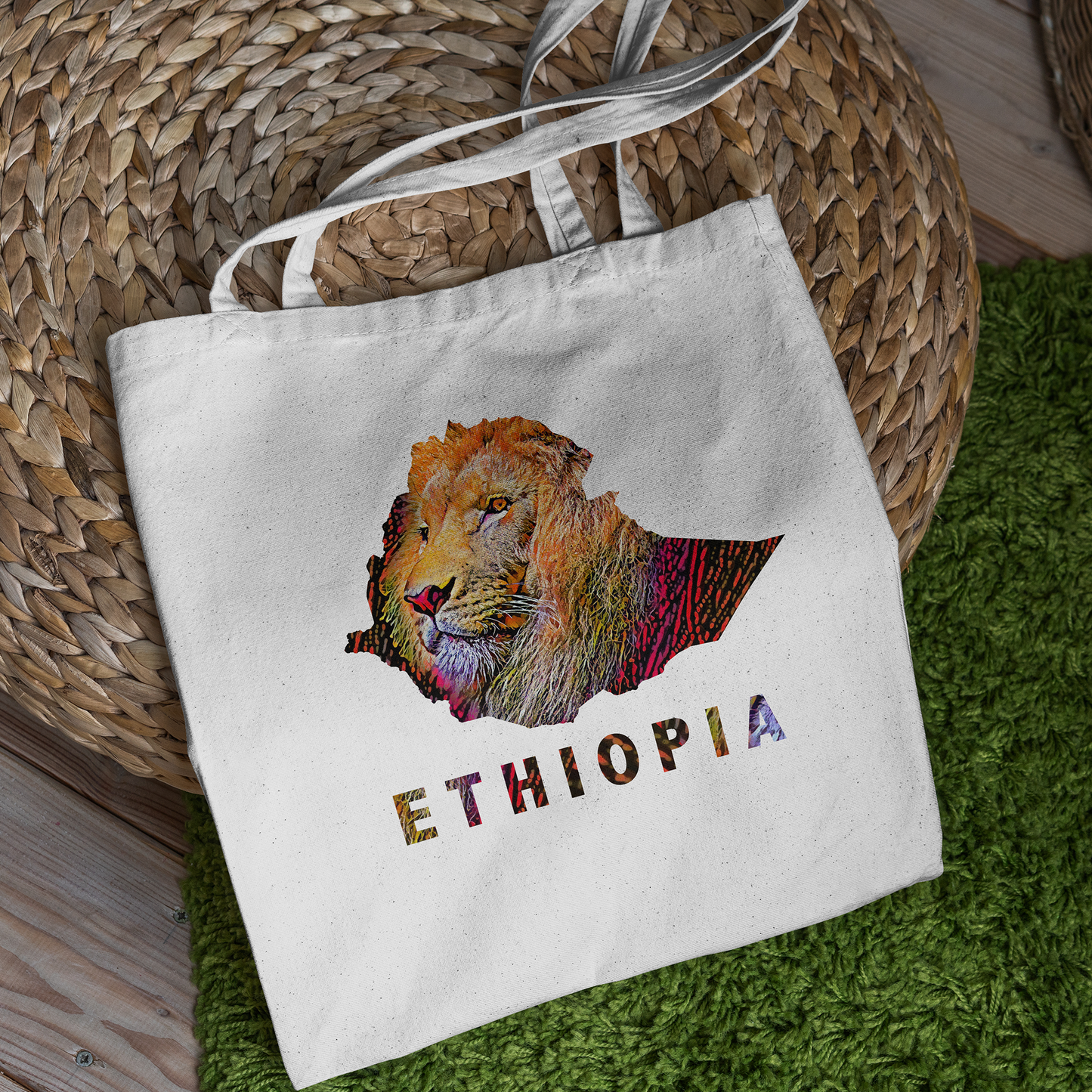 Ethiopia Lion Tote Bag